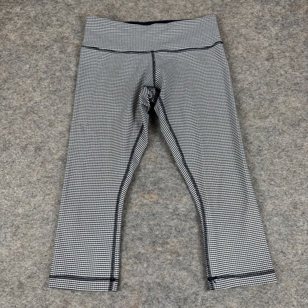 Lululemon Wunder Under Crop II Luon W6F52S Gingham Womens 6